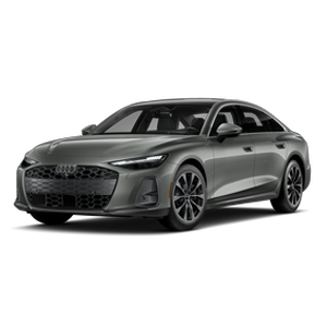 Side view of an Audi A6.